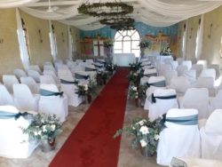 flower wedding ceremony pew3b