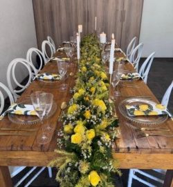 flower wedding reception runner3b
