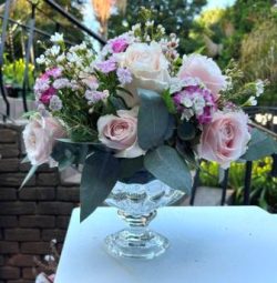 flower wedding reception vaseb